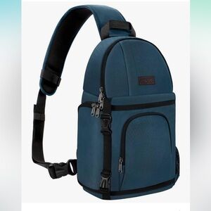 MOSISO Teal Camera Sling with Tripod Holder
